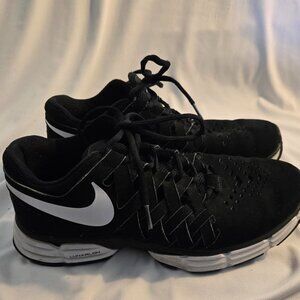 Nike Lunar Fingertrap TR Shoes Mens Size 9W Black Training Sneakers 898065-001
